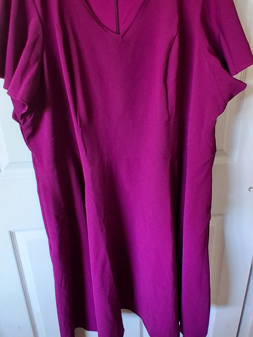 Lane Bryant Lena Flutter-Sleeve V-Neck Maxi Dress Pink 20P Like New - Picture 2 of 5